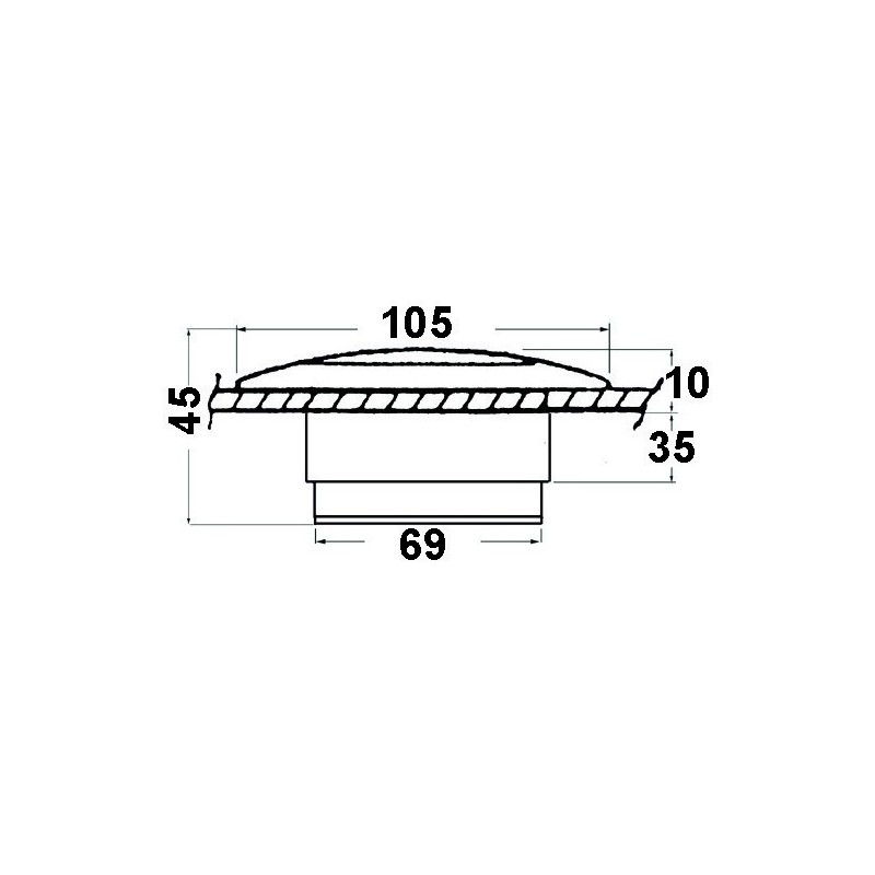 Spot à encastrer pour cockpit