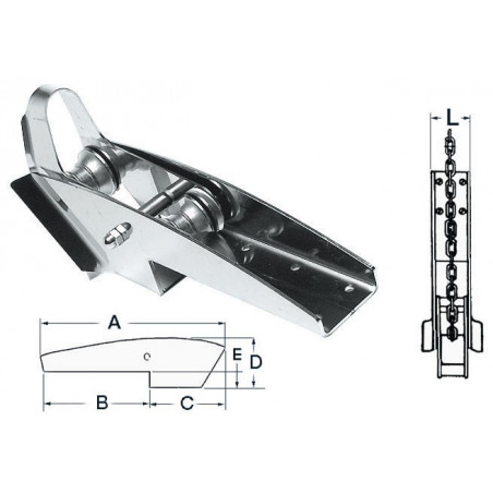 Davier à bascule inox 20 kg 