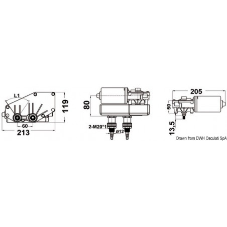  Moteur série essuie-glace 70W 