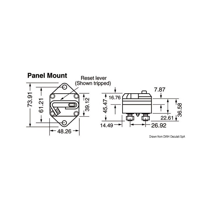 Interrupteur thermique étanche à encastrer