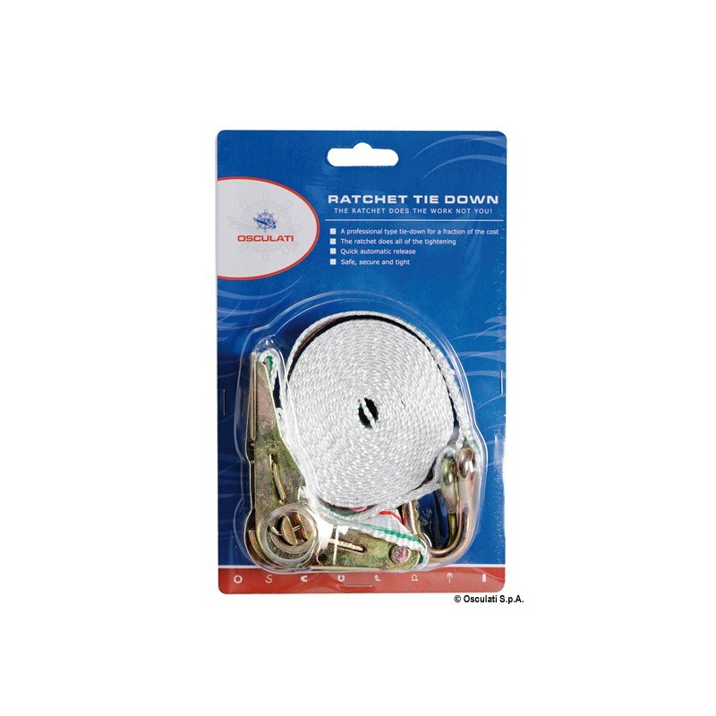 Sangle avec crochets et cliquet