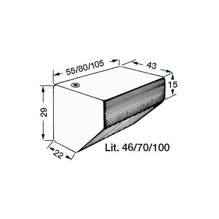 Réservoir rigide pour eau  