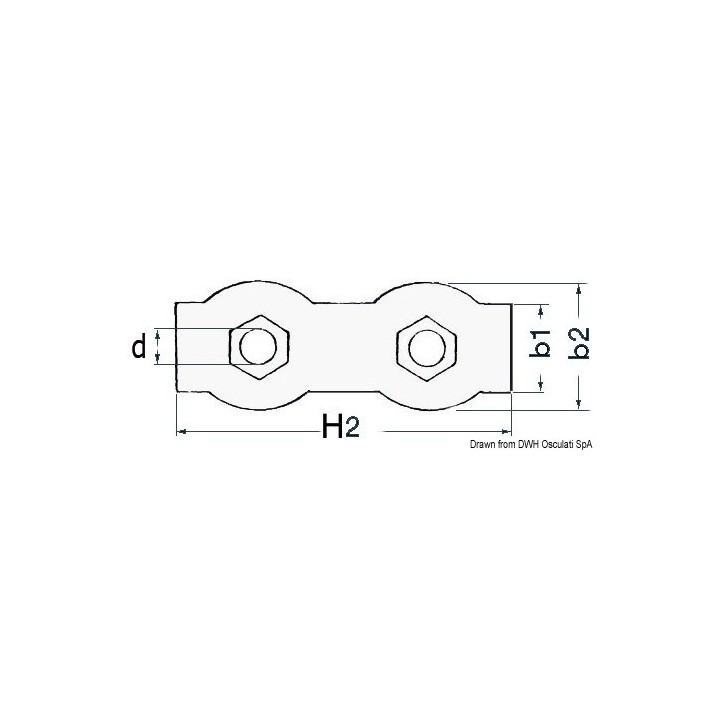 Serre-câble inox double