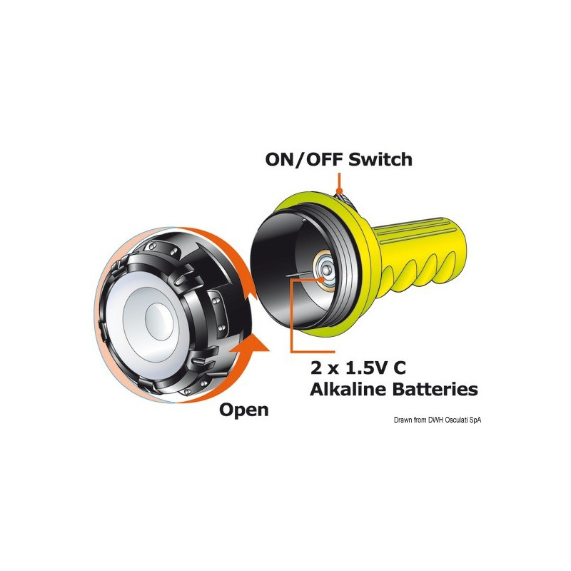 Lampe-torche sous-marine