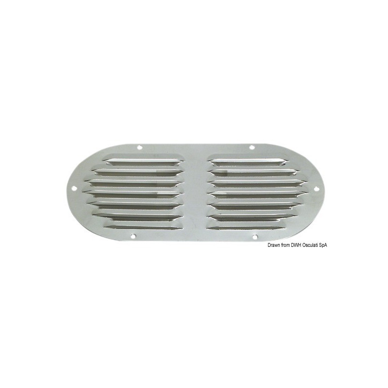 Grille d'aération ovale double