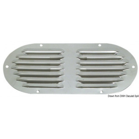 Grille d'aération ovale double