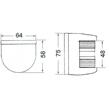 Feux "Utility 85" inox 