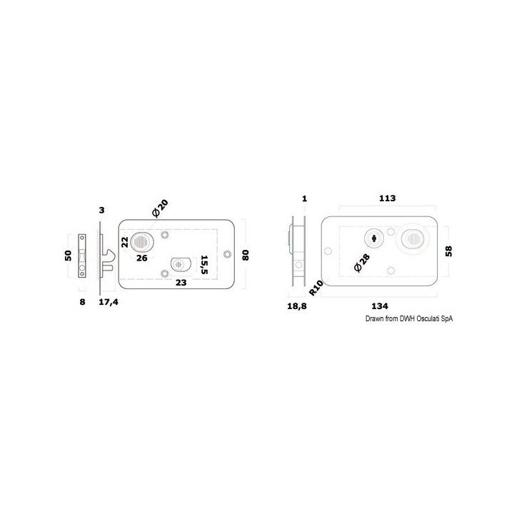 Serrure porte coulissante