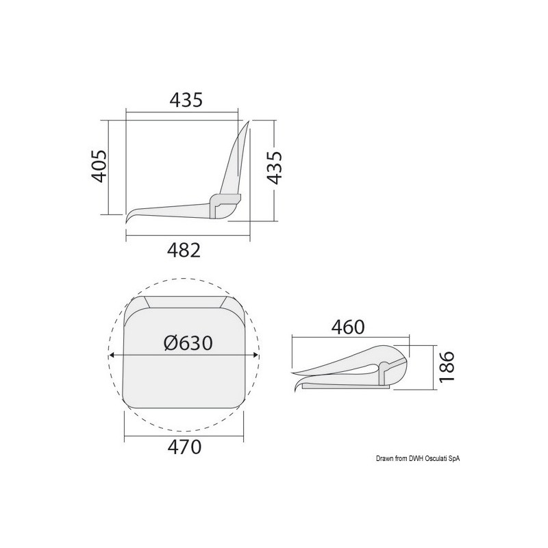 Siège à dossier rabattable