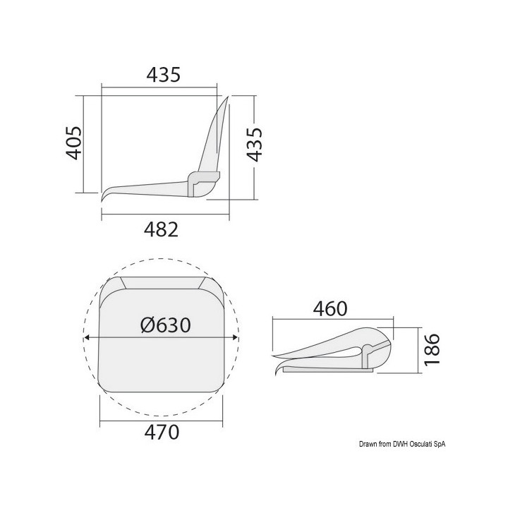 Siège à dossier rabattable