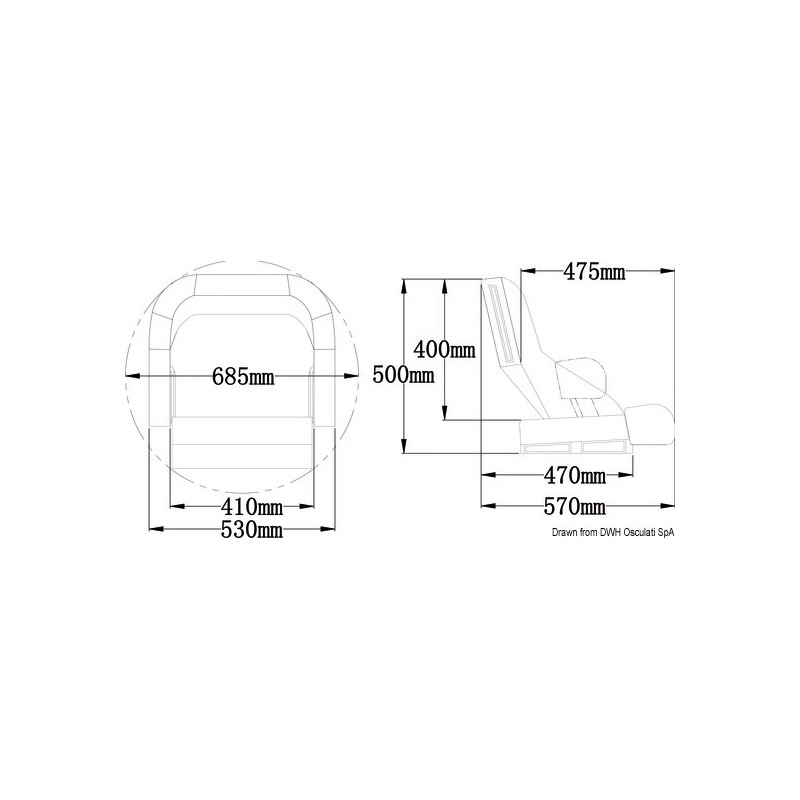Siège anatomique Flip-Up