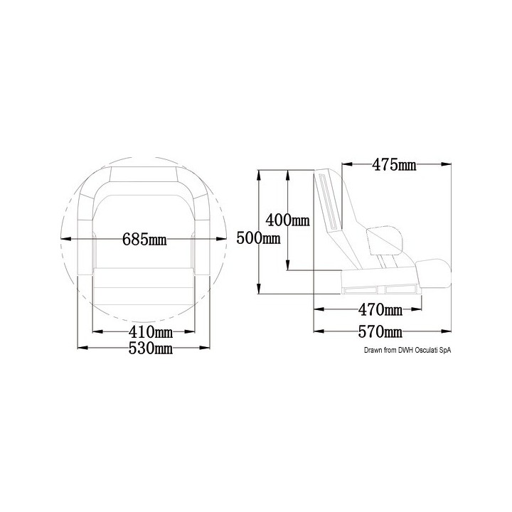 Siège anatomique Flip-Up