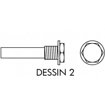 Anode filetées pour refroidissement