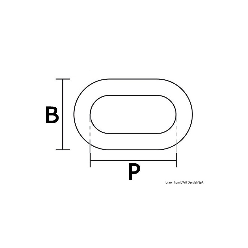 Chaine galvanisée calibrée 