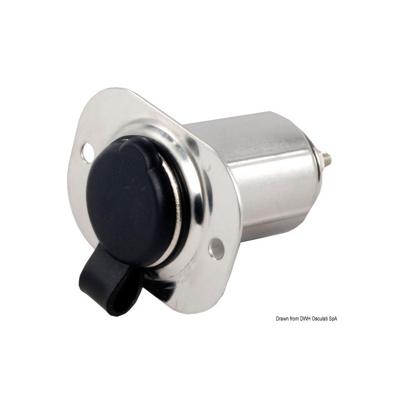 Prise inox pour téléphone allume-cigare