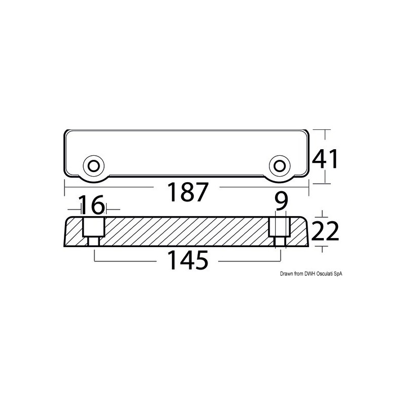 Anode barre VOLVO PENTA 