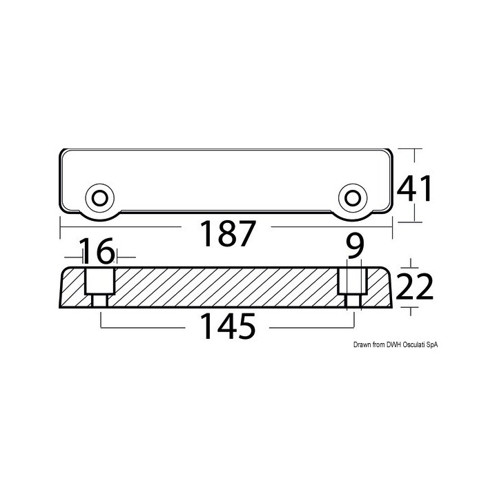 Anode barre VOLVO PENTA 