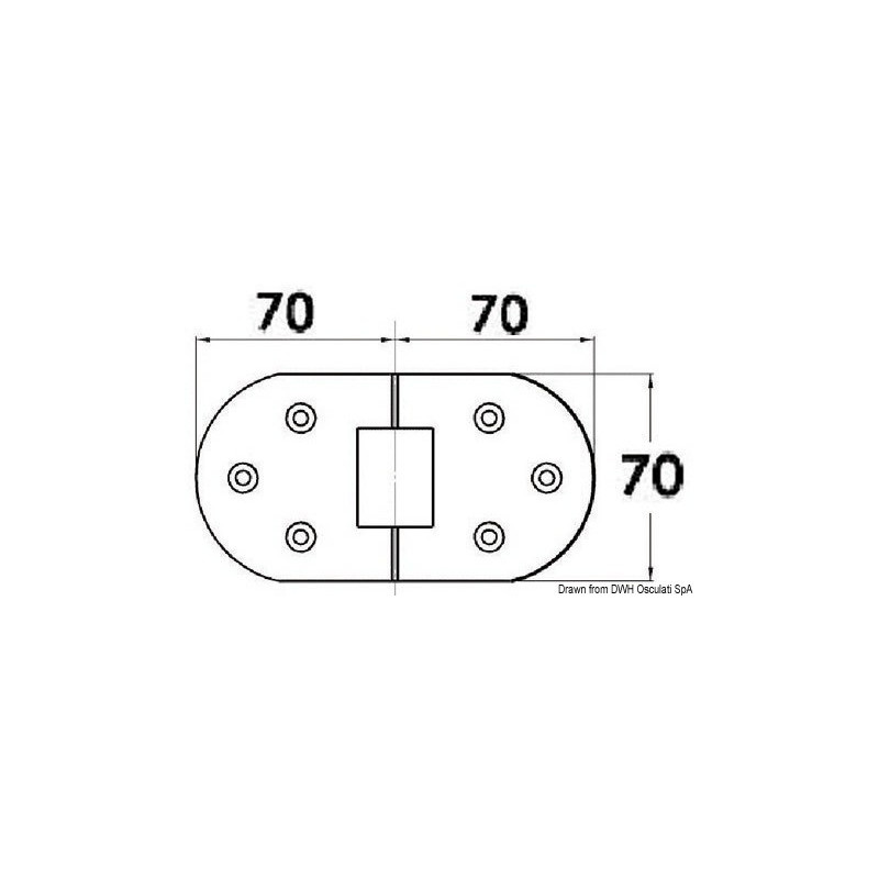 Charnière à retournement 2mm