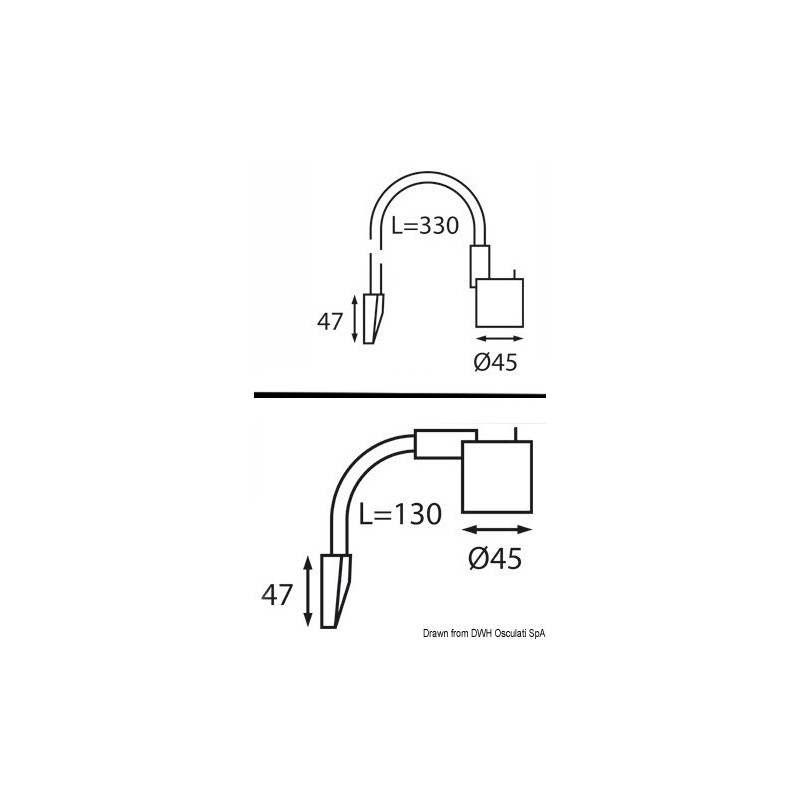 Lampe flexible - tête articulée