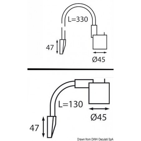 Lampe flexible - tête articulée