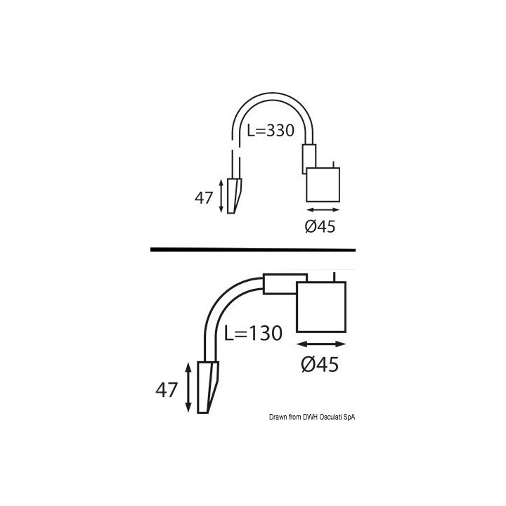 Lampe flexible - tête articulée