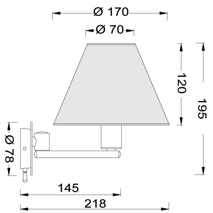 Applique articulée MAIA pour tête de lit