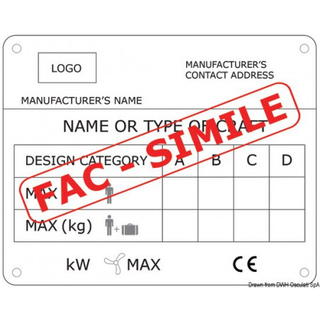 Plaque d'identification bateau