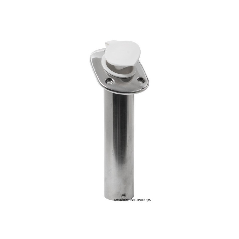 Porte-canne inox à encastrer  