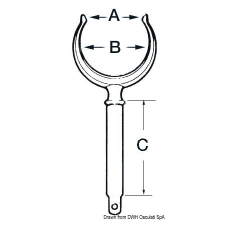 Dame de nage laiton ch 12x48mm 