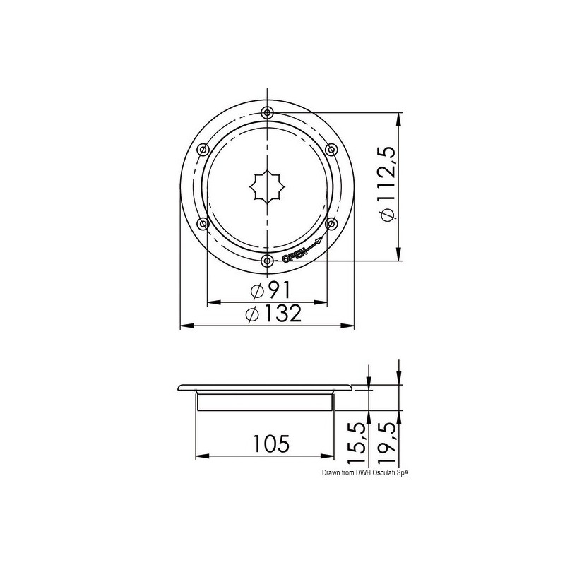 Trappe d'inspection ouverture rapide