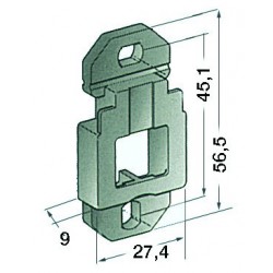 Embase support à paroi 
