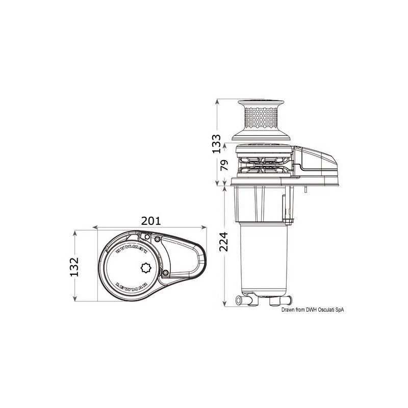 Kit guindeau LEWMAR VX1L bas/haut (700 W)