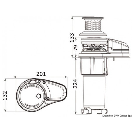 Kit guindeau LEWMAR VX1L bas/haut (700 W)