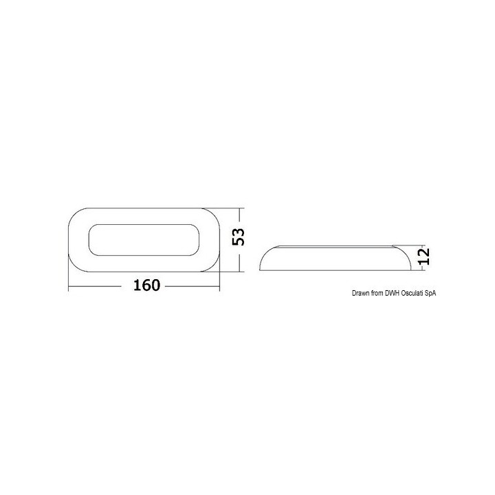 Plafonnier de service ovale