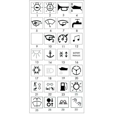 Bascules avec symbole éclairé