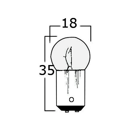 Ampoule bipolaire à baïonnette petite taille. 