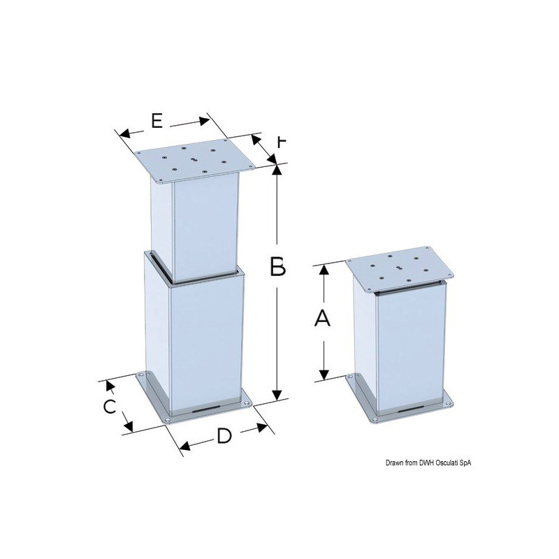 Pied de table électrique