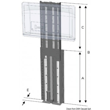 Support TV à levage électrique