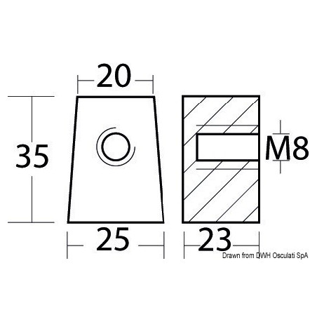 Anode pied 30/60HP 