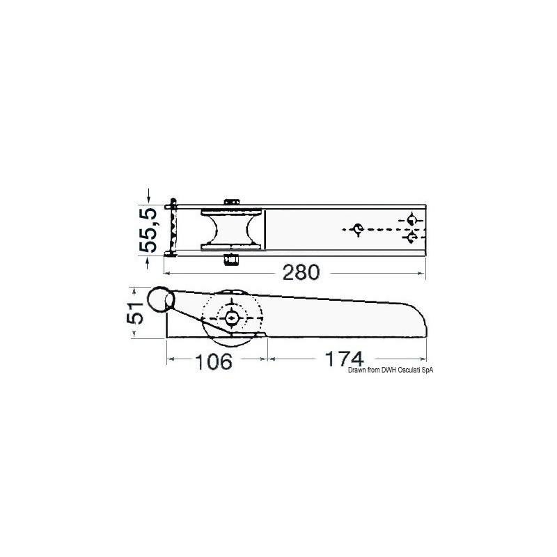 Davier inox 280x55 mm 