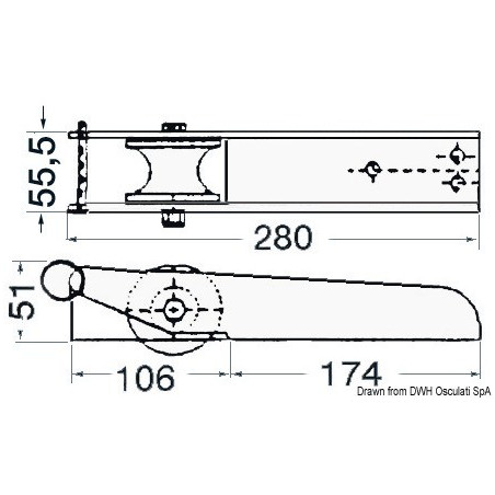 Davier inox 280x55 mm 