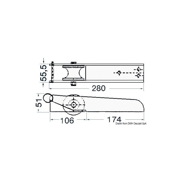Davier inox 280x55 mm 