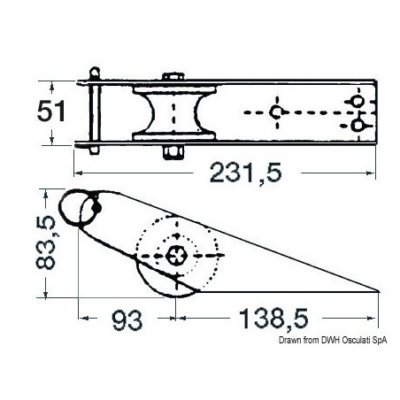 Davier inox 280x55 mm 