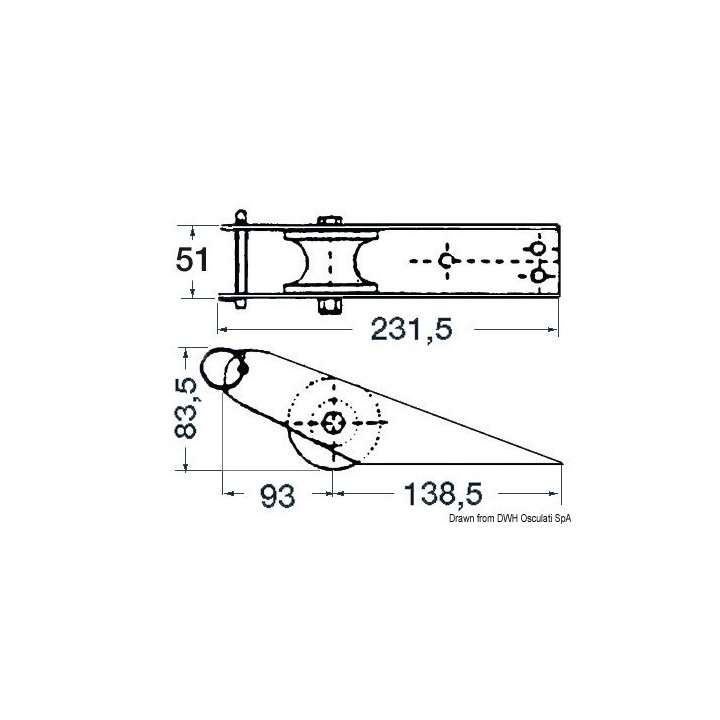 Davier inox 280x55 mm 