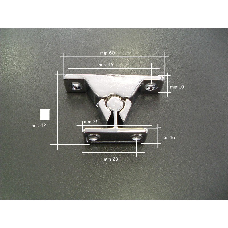Loquet en laiton chromé 