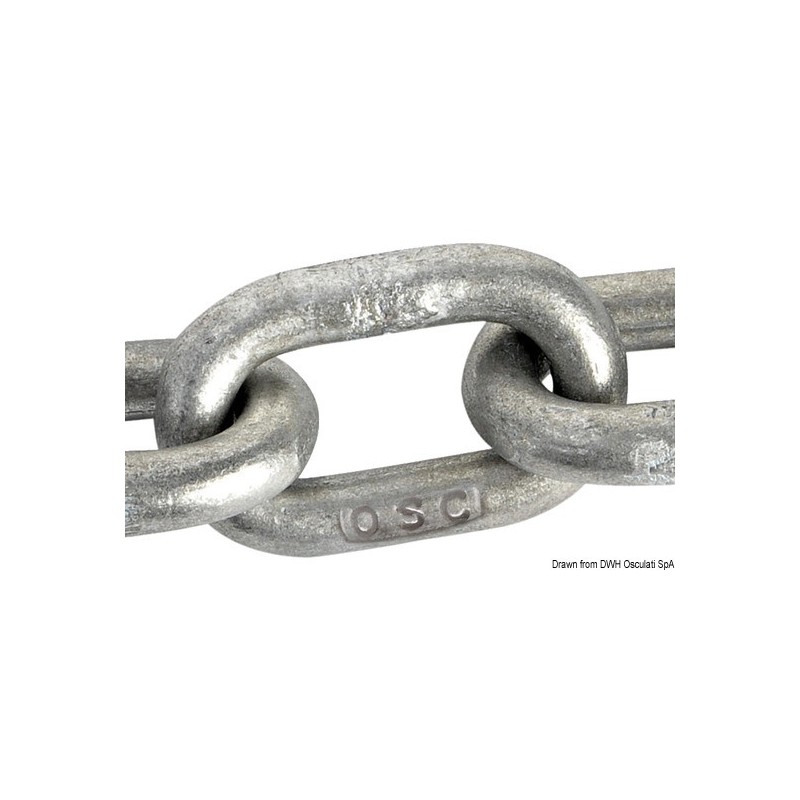 Chaine galvanisée calibrée 
