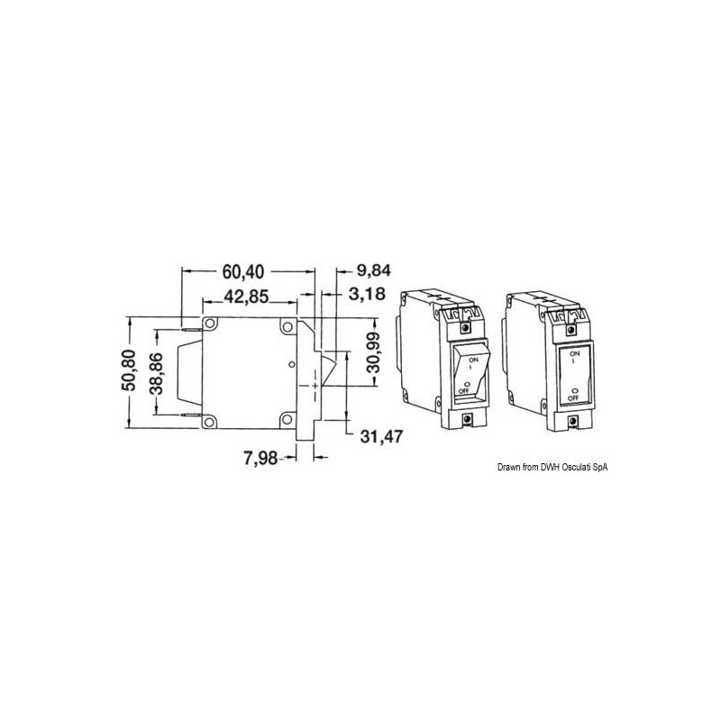 Disjoncteur à levier Airpax magneto/hydraulique