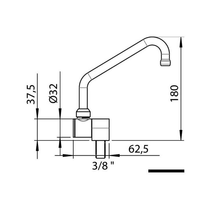 Bec rabattable avec brise-jet