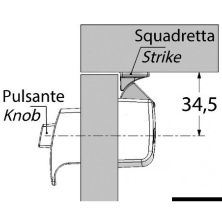 DESSIN BOUTON EN LAITON AVEC SERRURE