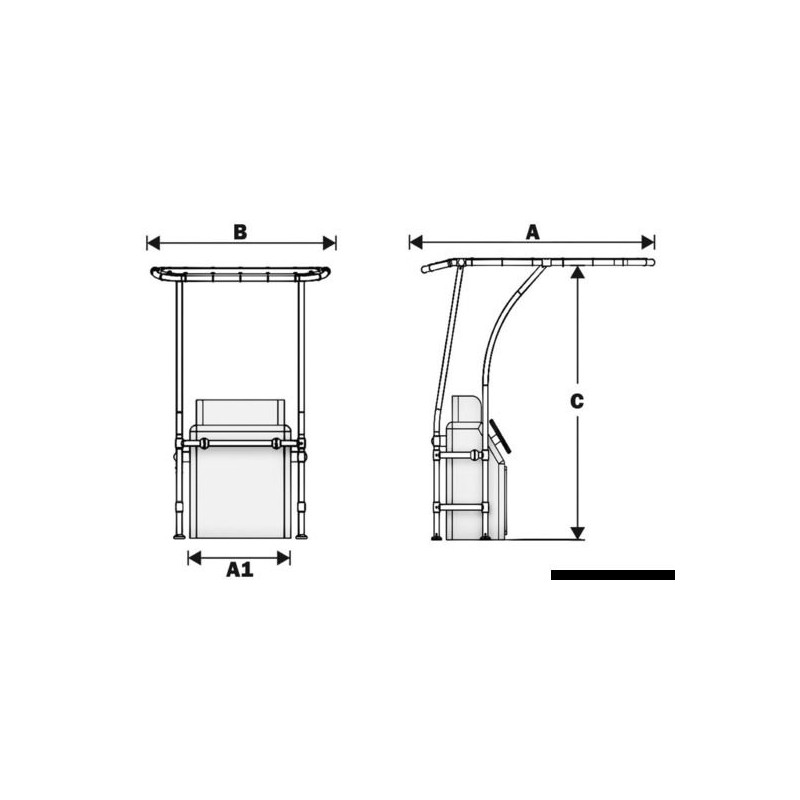 SCHEMA  T-TOP PROFESSIONNEL ALUMINIUM